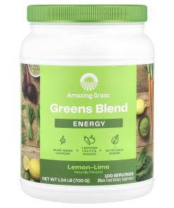 Amazing Grass, Greens Blend, Energy, Lemon-Lime, 1.54 lb (700 g)