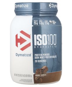 Dymatize, ISO100® Hydrolyzed, 100% Whey Protein Isolate, Gourmet Chocolate, 1.43 lb (650 g)