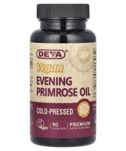 Deva, Vegan Evening Primrose Oil, 90 Vegan Caps (500 mg per Capsule)