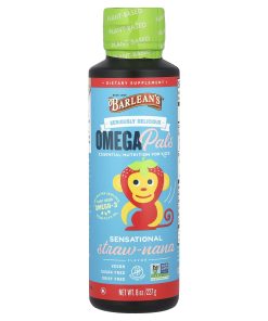 Barlean's, Omega Pals, Essential Nutrition For Kids, Sensational Straw-Nana, 8 oz (227 g)