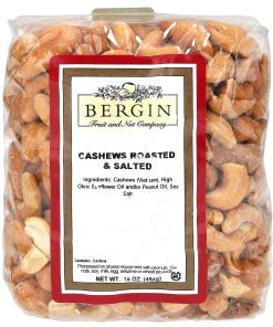 Bergin Fruit and Nut Company, Cashews, Roasted & Salted, 16 oz (454 g)