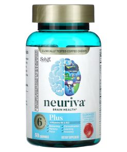 Schiff, Neuriva Brain Health, Plus Vitamins B6 & B12, Strawberry, 50 Gummies