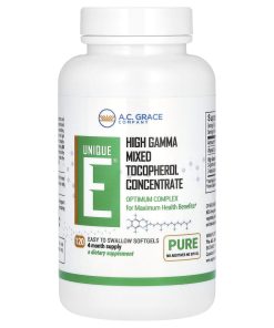 A.C. Grace Company, Unique E, High Gamma, Mixed Tocopherol Concentrate, 120 Softgels