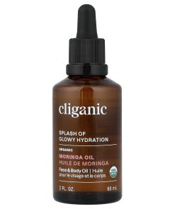 Cliganic, Splash of Glowy Hydration™, Organic Moringa Oil, 2 fl oz (60 ml)