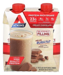 Atkins, Protein-Rich Shake, Creamy Chocolate, 4 Shakes, 16.9 fl oz (500 ml) Each