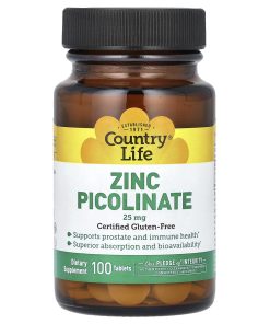 Country Life, Zinc Picolinate, 25 mg, 100 Tablets