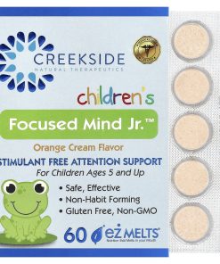 Creekside Natural Therapeutics, Children's Focused Mind Jr.™, Orange Cream, 60 EZ-Melt® Tablets