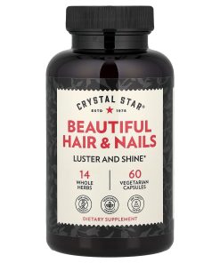 Crystal Star, Beautiful Hair & Nails, 60 Vegetarian Capsules