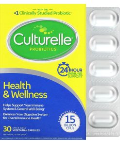 Culturelle, Probiotics, Health & Wellness, 15 Billion CFUs, 30 Once Daily Vegetarian Capsules