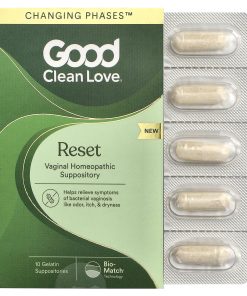 Good Clean Love, Reset, Vaginal Homeopathic Suppository, 10 Gelatin Suppositories