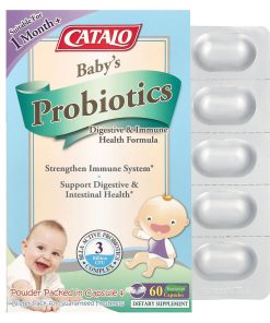 CATALO, Baby's Probiotics, Digestive & Immune Health Formula, 1 Month+, 3 Billion CFU, 60 Vegetarian Capsules