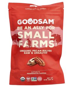 GoodSam, Organic Pecan Halves, Raw & Unsalted, 8 oz (227 g)