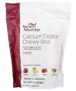 Bariatric Advantage, Calcium Citrate Chewy Bite, Sugar-Free, Assorted Fruit, 90 Soft Chews