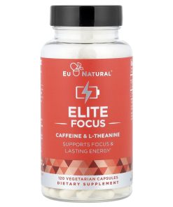 Eu Natural, Elite Focus, Caffeine &amp; L-Theanine, 120 Vegetarian Capsules