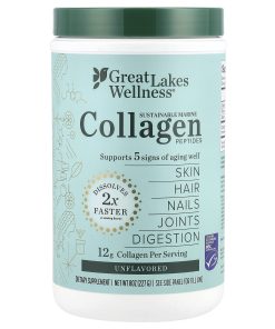 Great Lakes Wellness, Sustainable Marine Collagen Peptides, Unflavored, 8 oz (227 g)
