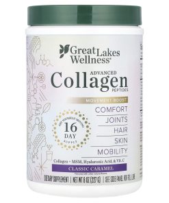 Great Lakes Wellness, Advanced Collagen Peptides, Classic Caramel, 8 oz (227 g)