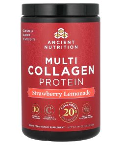 Ancient Nutrition, Multi Collagen Protein, Strawberry Lemonade, 1.13 lbs (513 g)
