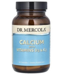 Dr. Mercola, Calcium with Vitamins D3 & K2, 90 Capsules