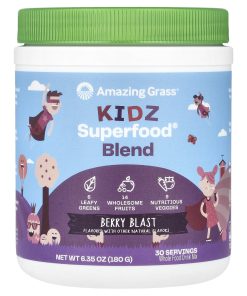 Amazing Grass, Kidz Superfood® Blend, Berry Blast, 6.35 oz (180 g)