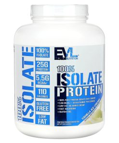 EVLution Nutrition, 100% Isolate Protein, Vanilla Ice Cream, 5 lb (2.268 kg)