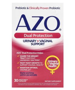 AZO, Dual Protection, Urinary + Vaginal Support, 30 Once Daily Capsules