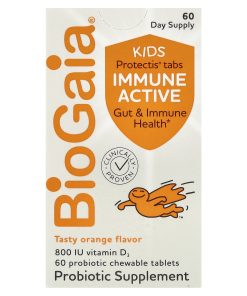 BioGaia, Protectis Kids, Immune Active, Tasty Orange, 60 Probiotic Chewable Tablets