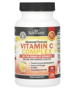 BioSchwartz, Vitamin C Complex with Zinc, Bioflavonoids & Rose Hips, 120 Capsules