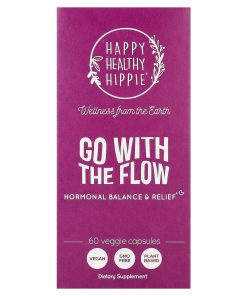Happy Healthy Hippie, Go With The Flow, Hormonal Balance & Relief, 60 Veggie Capsules