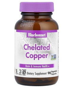 Bluebonnet Nutrition, Chelated Copper, 3 mg , 90 Vegetable Capsules