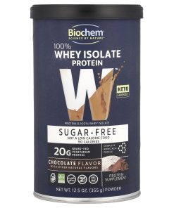 Biochem, 100% Whey Isolate Protein, Sugar Free, Chocolate, 12.5 oz (355 g)