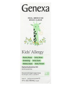 Genexa, Kids' Allergy, Ages 6+, Organic Agave, 4 fl oz (118 ml)