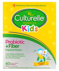 Culturelle, Kids, Probiotic + Fiber, 1+ Years, Unflavored, 60 Single Serve Packets