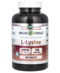 Amazing Nutrition, Amazing Formulas, L-Lysine, 1,000 mg, 180 Tablets
