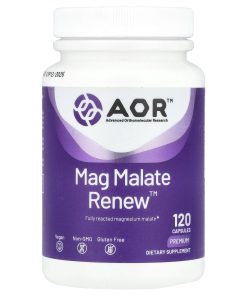Advanced Orthomolecular Research AOR, Mag Malate Renew™, 120 Capsules