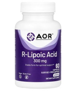 Advanced Orthomolecular Research AOR, R-Lipoic Acid, 300 mg, 60 Capsules