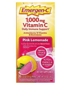 Emergen-C, Vitamin C, Pink Lemonade, 1,000 mg, 30 Packets, 0.33 oz (9.4 g) Each