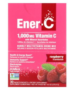 Ener-C, Vitamin C, Multivitamin Drink Mix, Raspberry, 1,000 mg, 30 Packets, 0.3 oz (9.28 g) Each