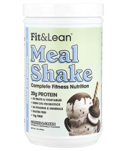 Fit & Lean, Meal Shake, Complete Fitness Nutrition, Cookies & Cream, 1 lb (450 g)