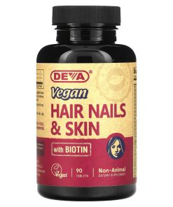 Deva, Vegan Hair Nails & Skin with Biotin, 90 Tablets
