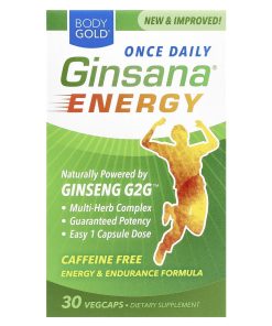 BodyGold, Ginsana® Energy, Caffeine Free, 30 VegCaps