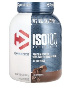 Dymatize, ISO100® Hydrolyzed, 100% Whey Protein Isolate, Gourmet Chocolate, 3 lb (1.37 kg)