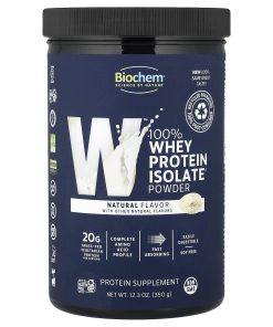 Biochem, 100% Whey Protein Isolate Powder, Natural, 12.3 oz (350 g)