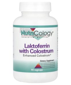 Nutricology, Laktoferrin with Colostrum, 90 Vegicaps
