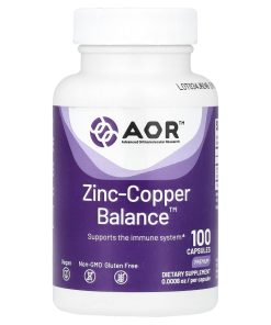 Advanced Orthomolecular Research AOR, Zinc-Copper Balance™, 100 Capsules