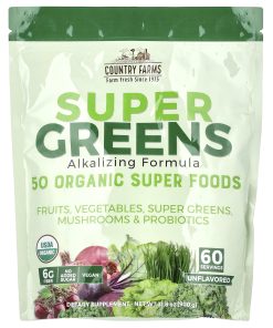 Country Farms, Super Greens, Alkalizing Formula, Unflavored, 31.8 oz (900 g)