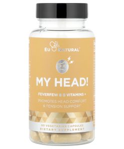 Eu Natural, My Head!, Feverfew & B Vitamins +, 60 Vegetarian Capsules