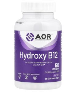 Advanced Orthomolecular Research AOR, Hydroxy B12, 1,000 mcg, 60 Lozenges