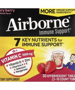 AirBorne, Immune Support Supplement, Very Berry, 3 Tubes, 10 Effervescent Tablets Each