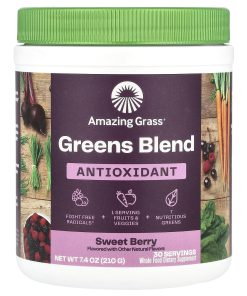 Amazing Grass, Green Blend, Antioxidant, Sweet Berry, 7.4 oz (210 g)
