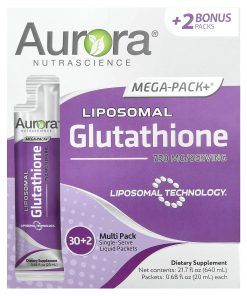 Aurora Nutrascience, Mega-Pack+®, Liposomal Glutathione, 32 Packets, 0.68 fl oz (20 ml) Each